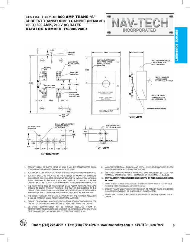 Central Hudson TS800-208-1 drawing